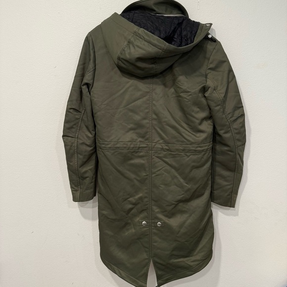 Kenzo x H&M Army Green Long Trench Parka Jacket S - Picture 7 of 10